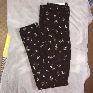 H&M  Black Jeans floral print